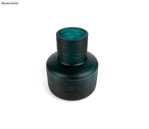 Plush Cup Green Glass Vase