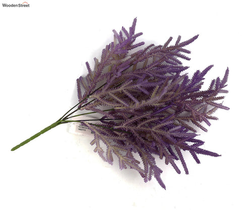 Ever Bloom Artificial Plant Plastic Iron Leaf Plastic Set of 2 (Purple)