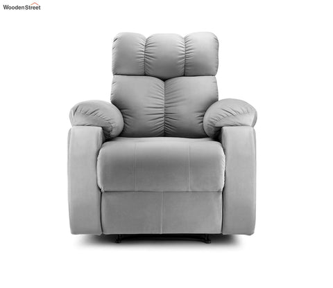 Valios Fabric 1 Seater Manual Recliner Chair (Grey)