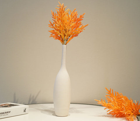 Eternity White Ceramic Long Vase