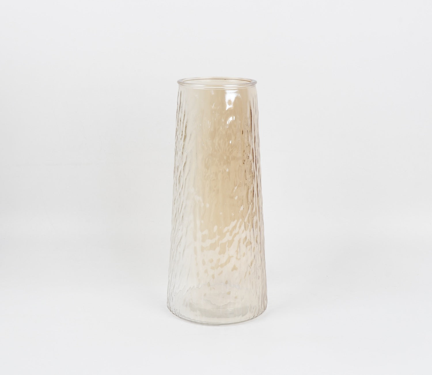 Fleura Hammered Textured Glass Vase