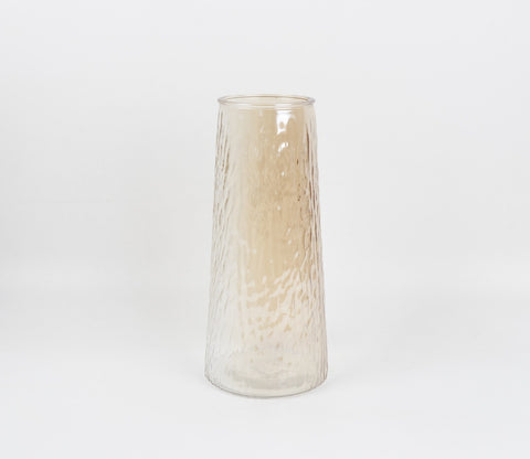 Fleura Hammered Textured Glass Vase