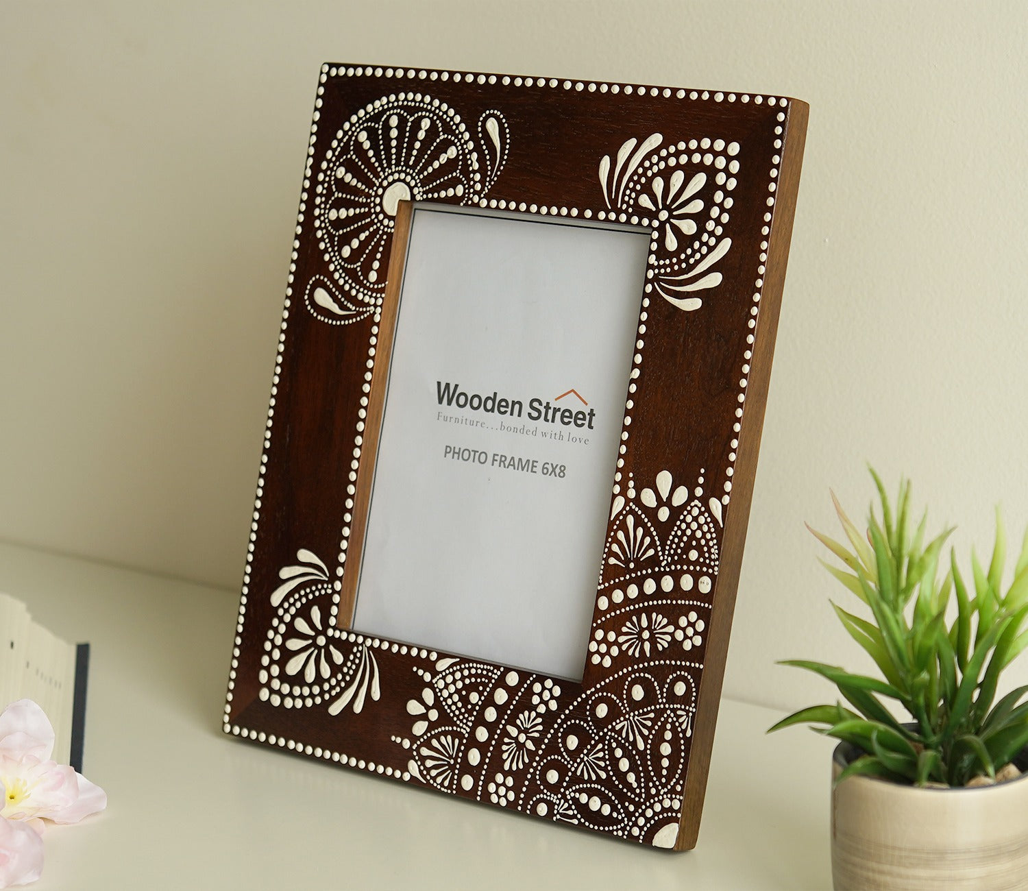 Medhini Hand Painted Solid Wood Photo Frame