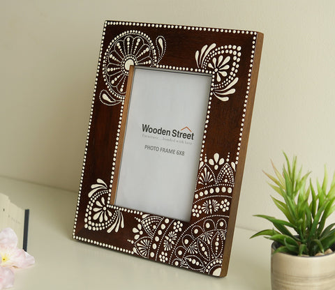 Medhini Hand Painted Solid Wood Photo Frame