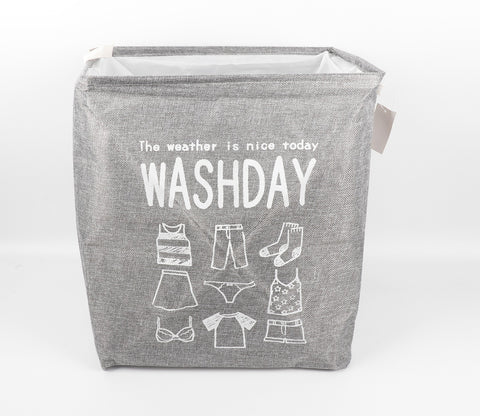 Washify Foldable Canvas Laundry Basket