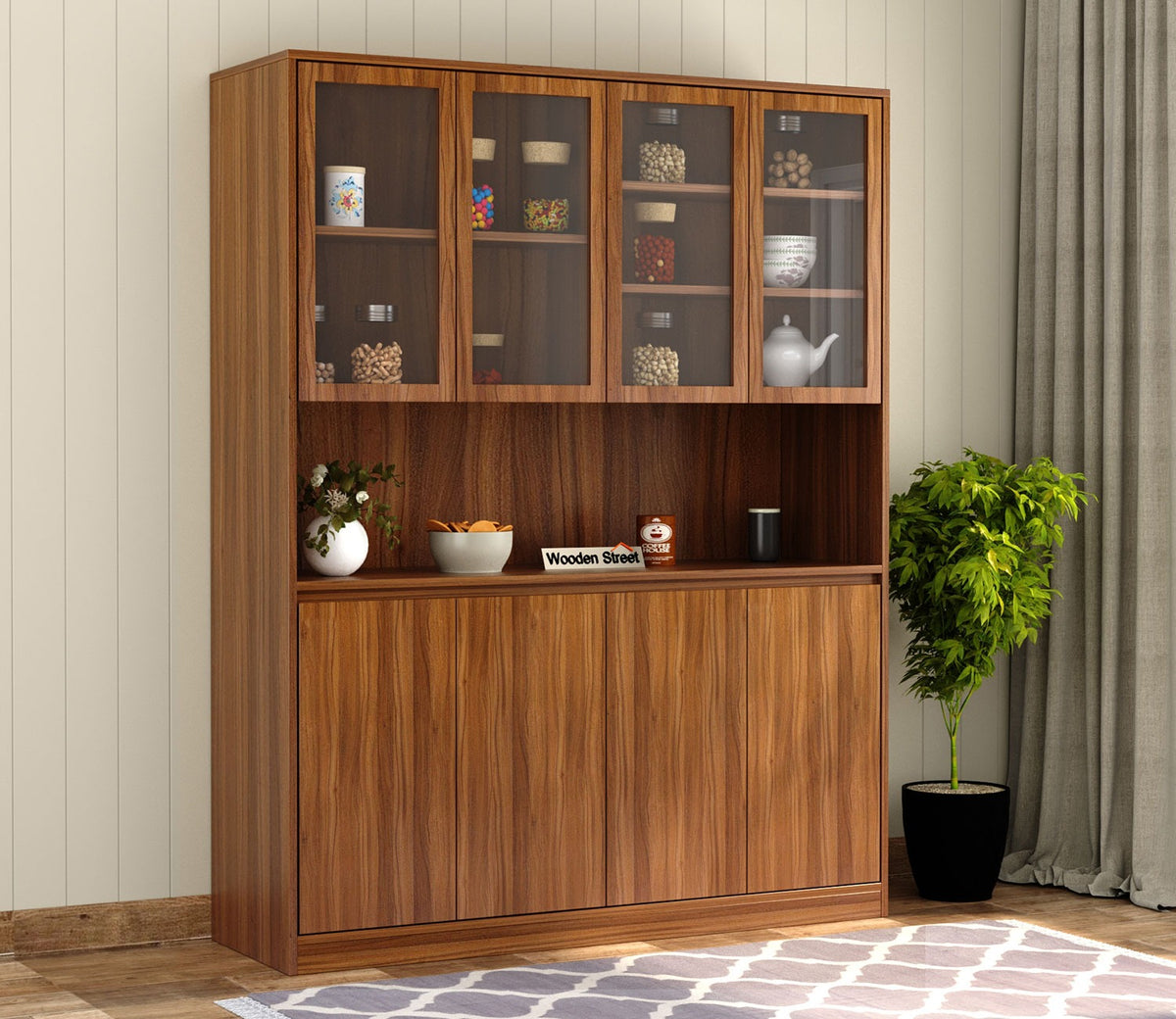 Greyson Kitchen Cabinet (Exotic Teak Finish)