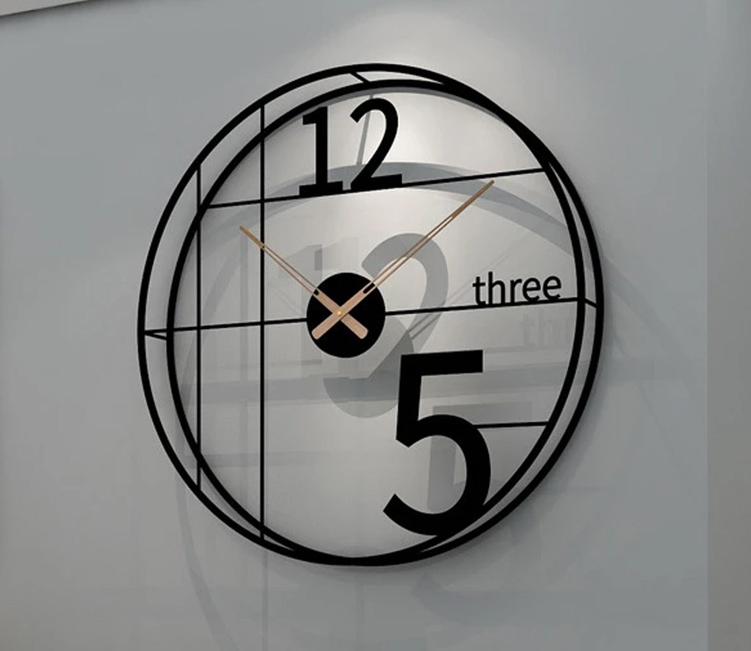 Black Analog Iron Wall Clock