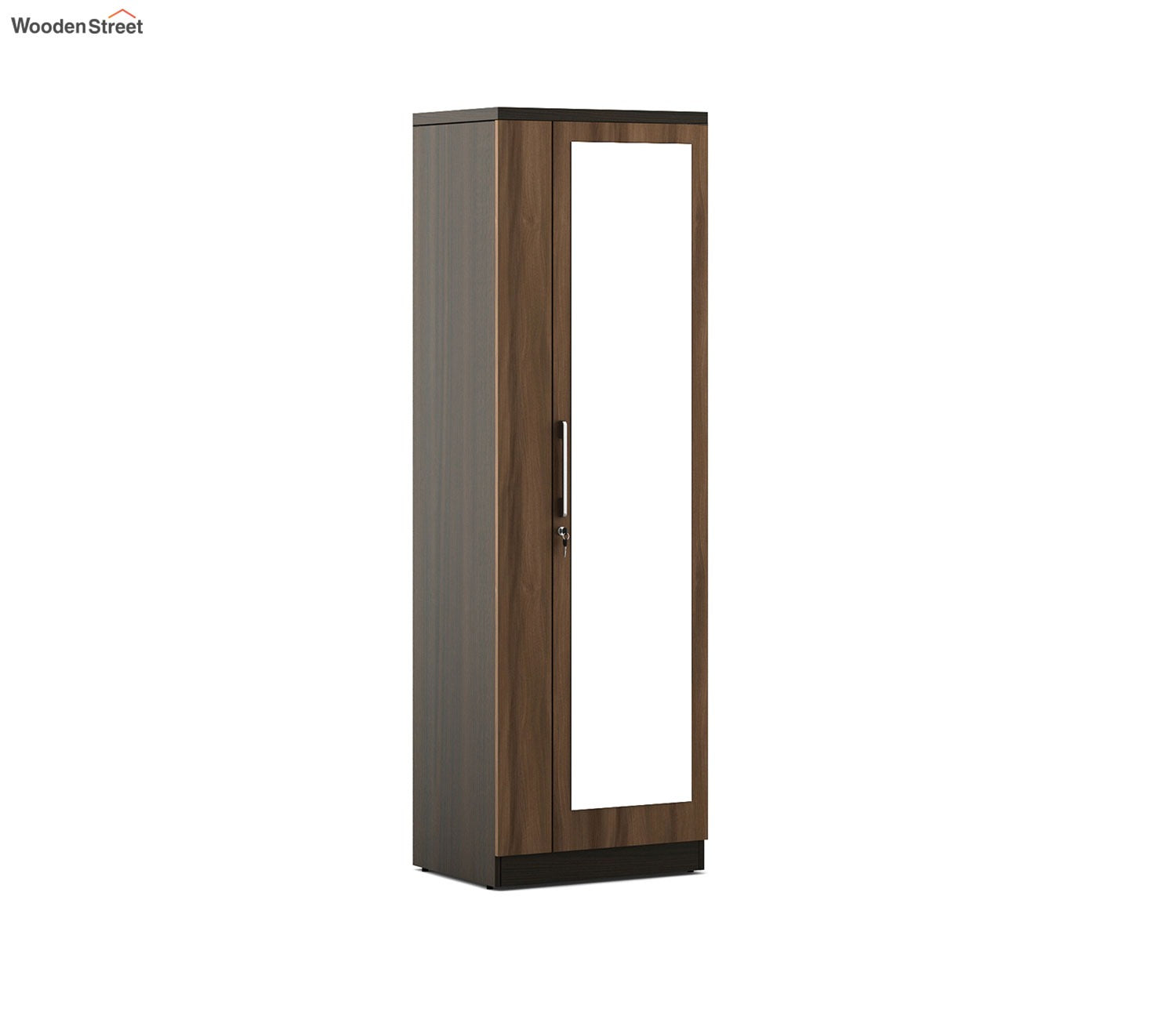 Kosmo Ken 1 Door Engineer Wood Wardrobe With Mirror