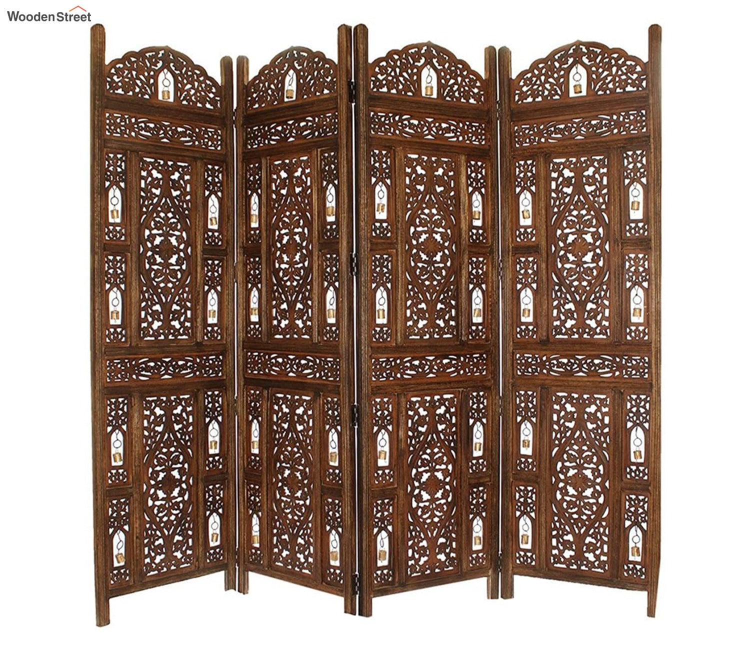 Amara 4 Panel Carved Wooden Partition