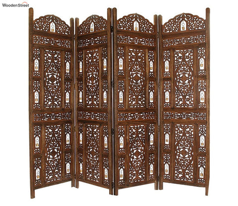 Amara 4 Panel Carved Wooden Partition