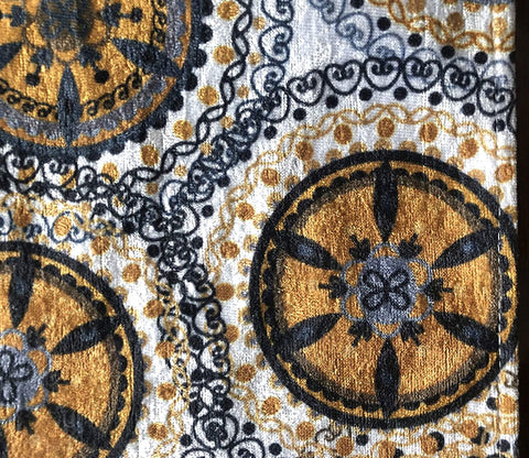 Gold Mandala Velvet Printed Table Runner (72 x 14 inches)
