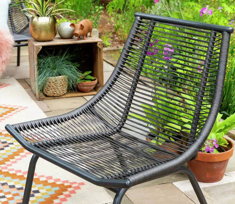 Grey Rope 4 Seater Sofa Set With Table
