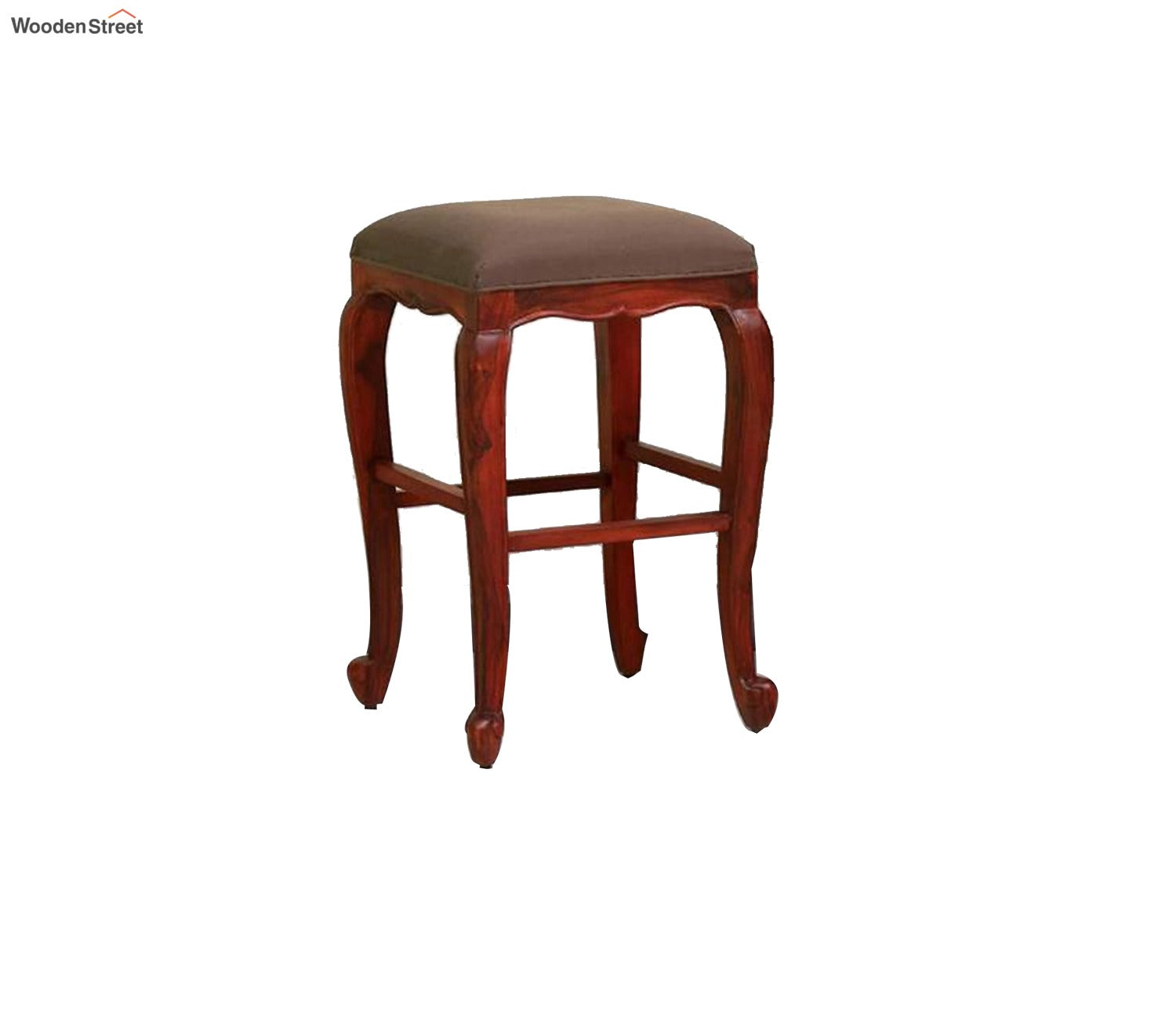 Logan Brown Solid Wood Bar Stool In Honey Oak Finish