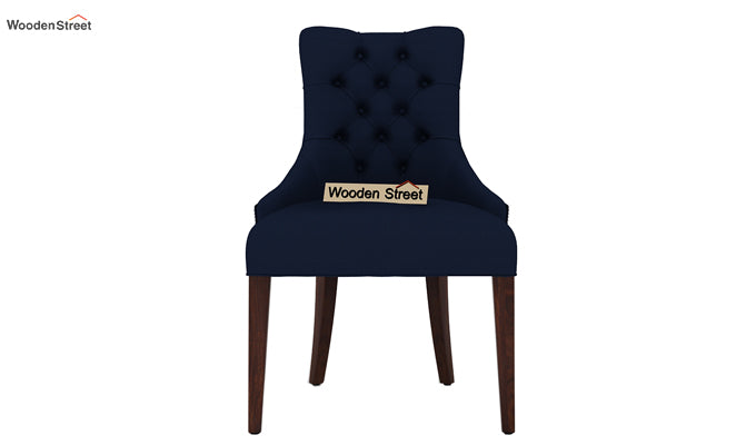 Perry Dining Chair (Walnut Finish, Indigo Ink)