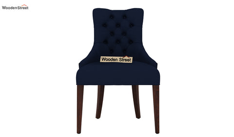 Perry Dining Chair (Walnut Finish, Indigo Ink)