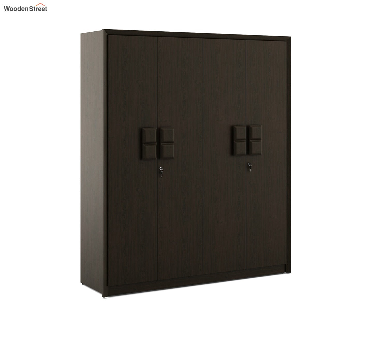 Kosmo Choco 4 Door Wardrobe (Flowery Wenge Finish)