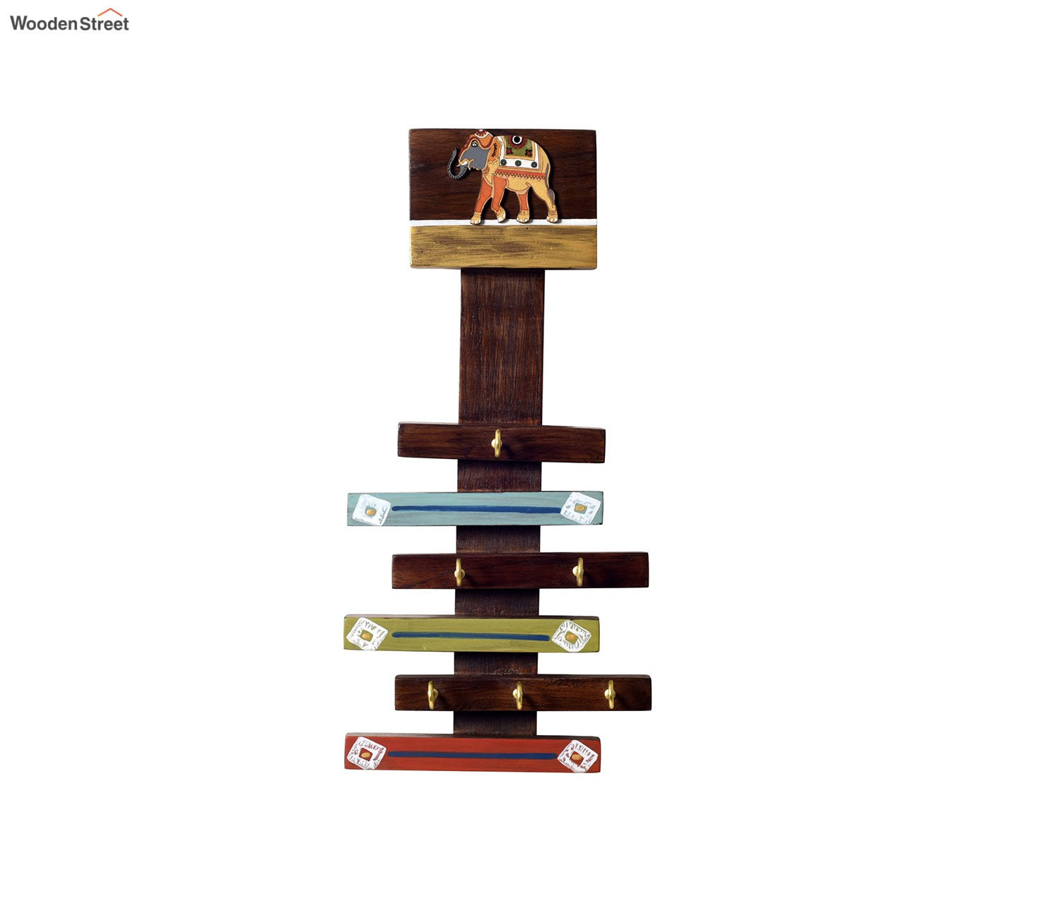 Happy Elephants Stripped Key Hangers