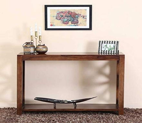 Classic Designer Wooden Partition Leave Design Console Table