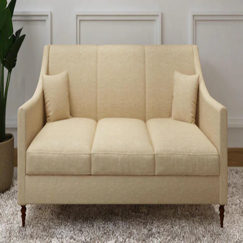 Trueliving Luxurious Light Three Seater Sofa Linen Finish H 36" x W 80" x D 34"