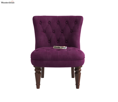 Thrace Slipper Chair (Velvet, Mulberry Pink)