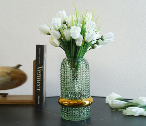 Bloom Box Glass Vase (Green, L)