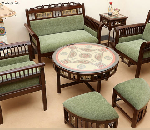 Maharaja 1 Seater Sofa (Walnut Finish)