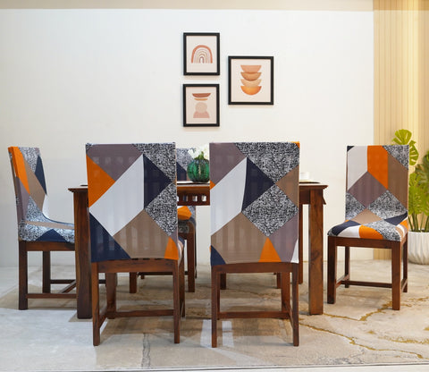 Cedric Modern Abstract Printed Polyester Spandex 1 Piece Chair Cover