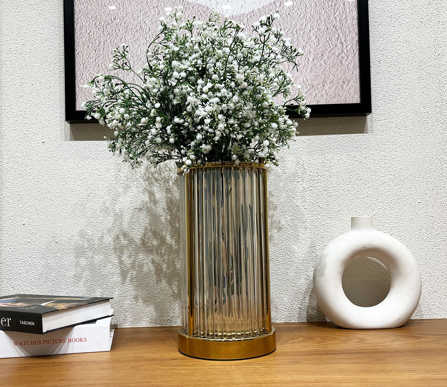 Bloom Golden Shelter Vase (S, Gold)
