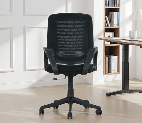 Leo Mid Back Mesh Office Chair (Black)