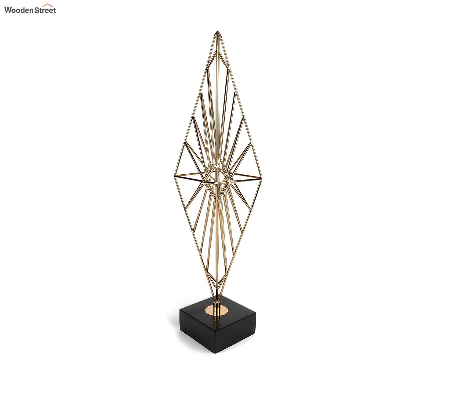 Whimsical Rhombus Console Table Decor (L, Gold)