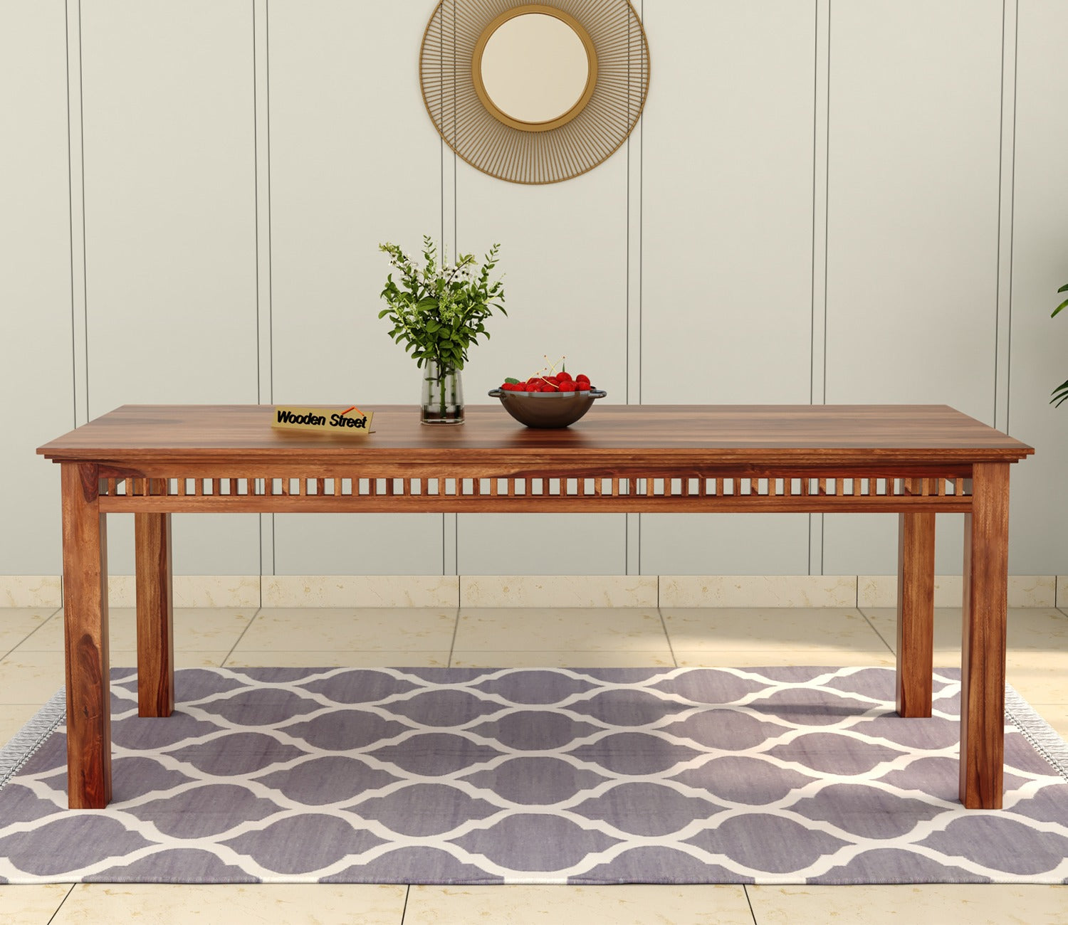 Adolph 8 Seater Dining Table (Honey Finish)