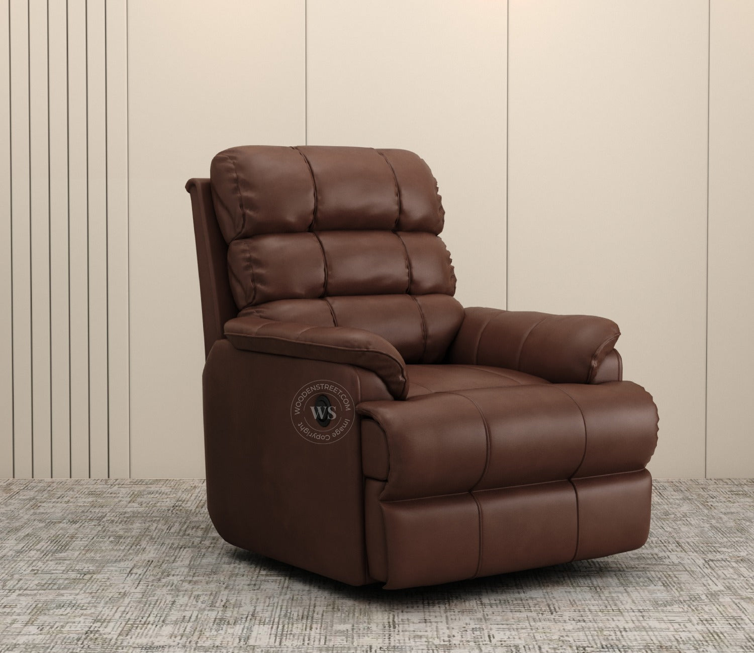 Valencia Motorized Recliner Sofa (Saddle Brown)