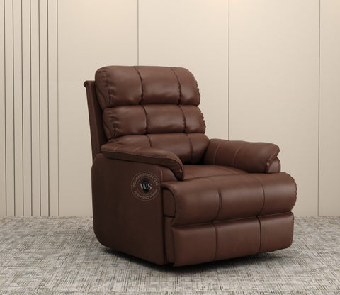 Valencia Motorized Recliner Sofa (Saddle Brown)