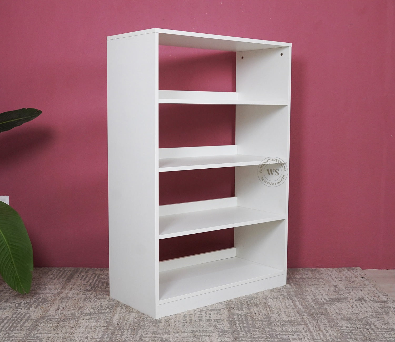 Astra Open Bookshelf (Frosty White Finish)
