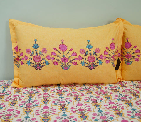 Jaipur Celebration Queen Size Bedsheet (Pink)