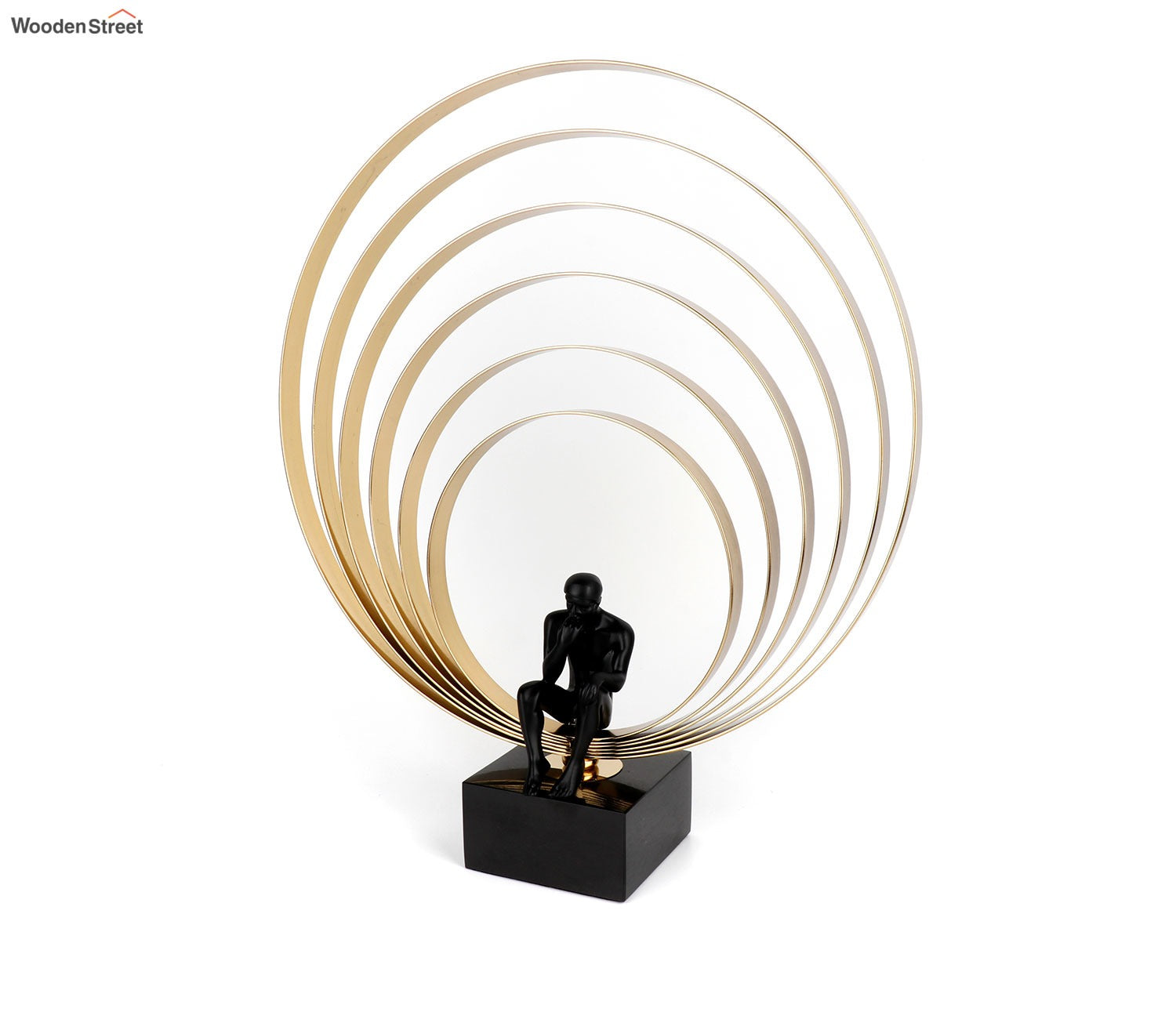 Golory Black Human Table Showpiece