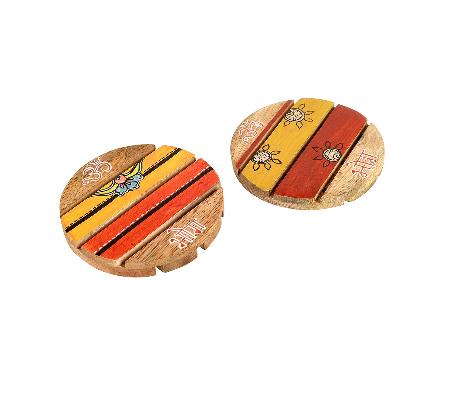 Round Bhog Chowki (Set Of 2)