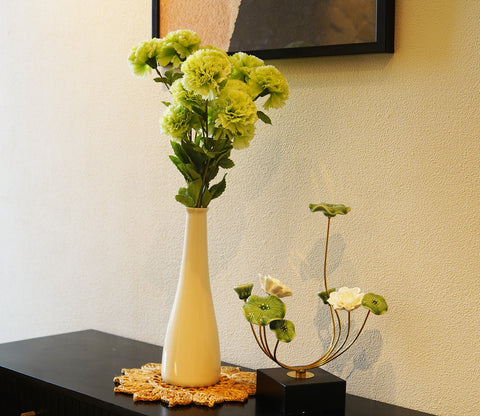Forever Flora Artificial Hhydrangea Flower- Set Of 3 (Green)