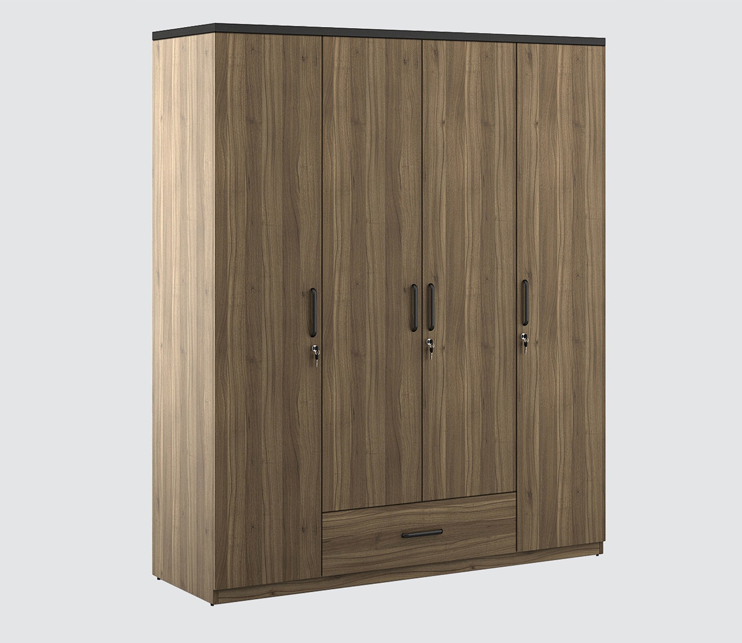 Kosmo Hover 4 Door Engineered Wood Wardrobe Without Mirror