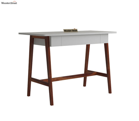 Ambra Study Table with Frosty White Drawer (Honey Finish)