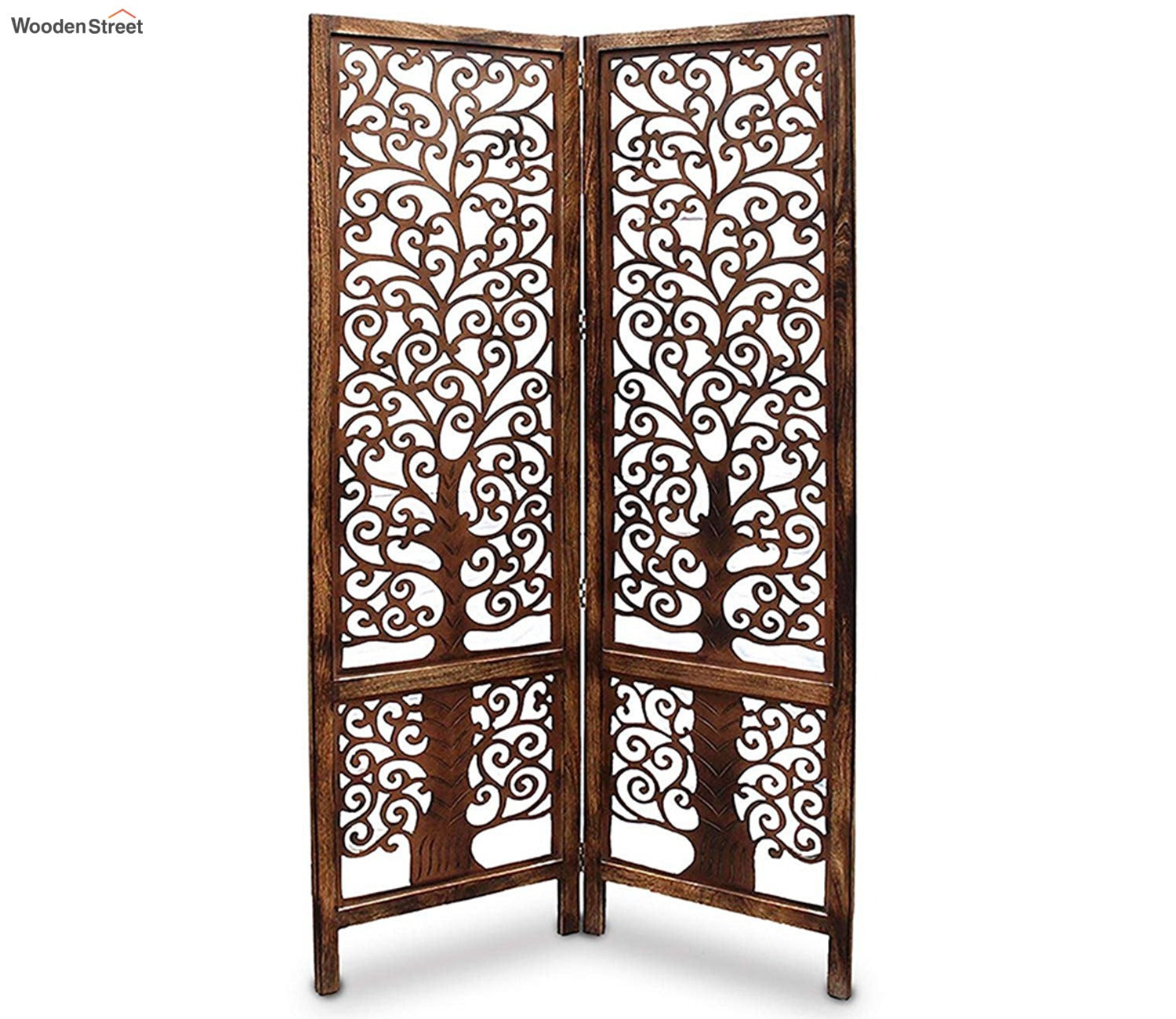 Hana 2 Panel Carved Wooden Partition