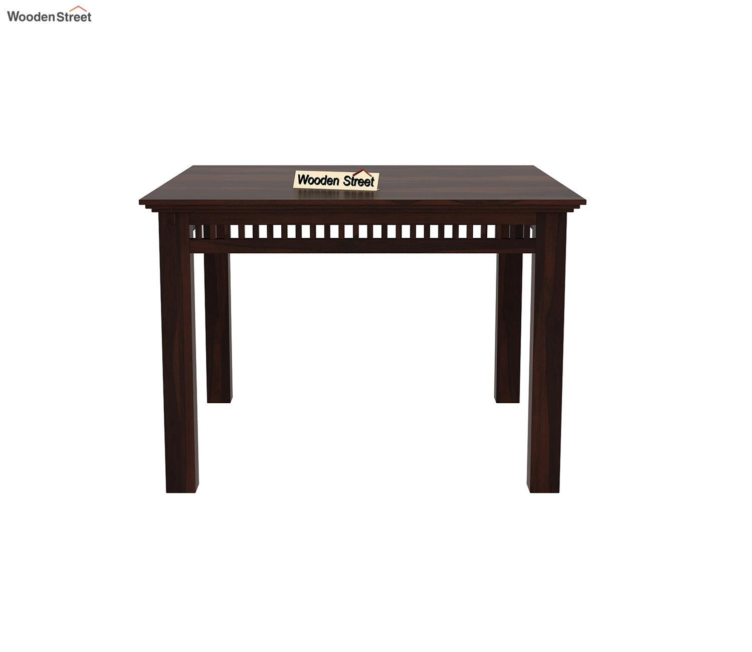 Adolph 4 Seater Dining Table (Walnut Finish)