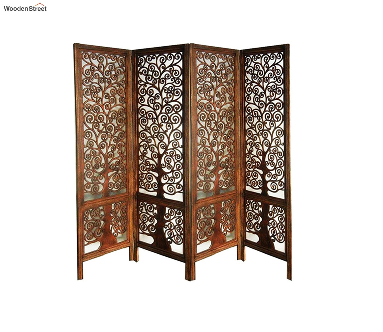 Elon 4 Panel Carved Wooden Partition