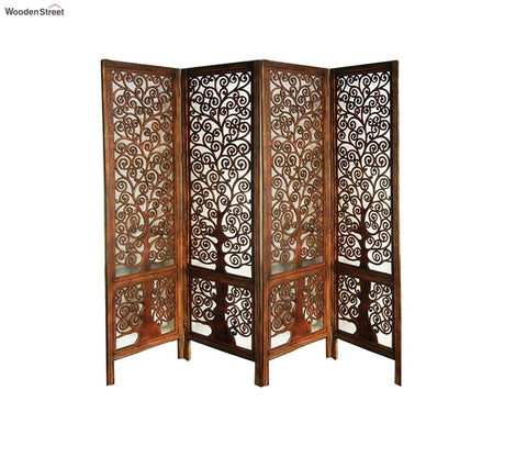 Elon 4 Panel Carved Wooden Partition