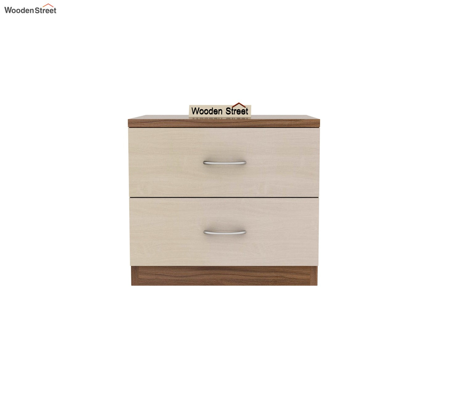 Carmen Bed Side Table (Exotic Teak - Ice Beech Finish)