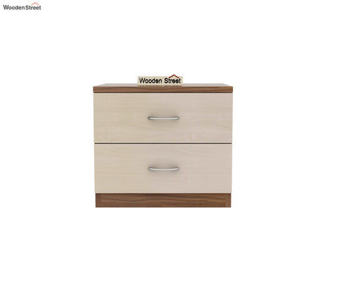 Carmen Bed Side Table (Exotic Teak - Ice Beech Finish)