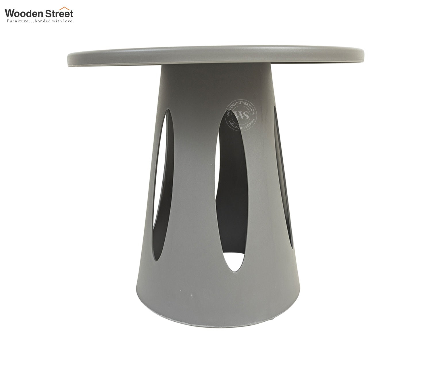 Mushru Multi-Utility Side Table with Leg Support (Grey)