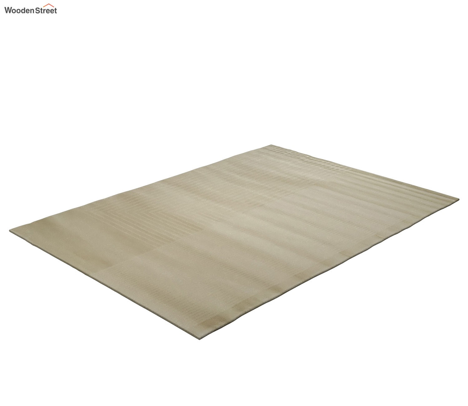 Cosmo Beige Plain Solid carpet (7.5 x 5 Feet)