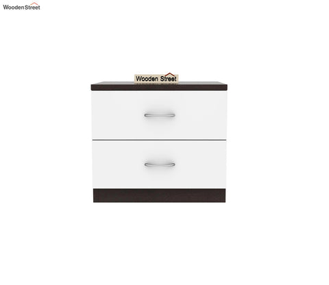 Carmen Bedside Table (Flowery Wenge-Frosty White Finish)