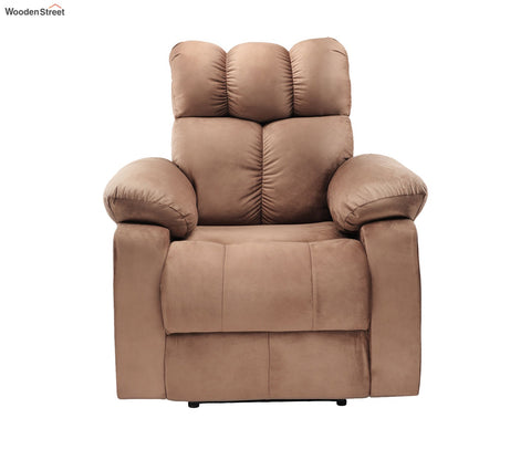 Valios Fabric 1 Seater Manual Recliner Chair (Brown)